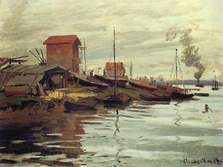 Claude Monet The Seine at Petit Gennevilliers Norge oil painting art